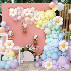 189pcs Daisy Pastel Balloons Garland Kit Baby Shower Wedding Birthday