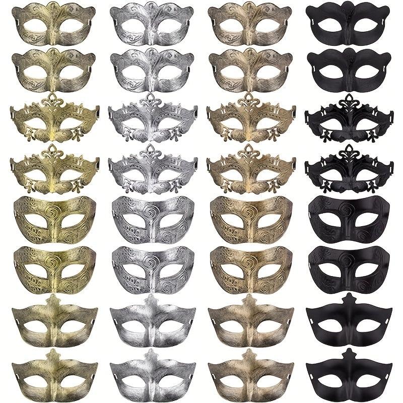 32pcs Masquerade Antique Mask Halloween Ball Party Props