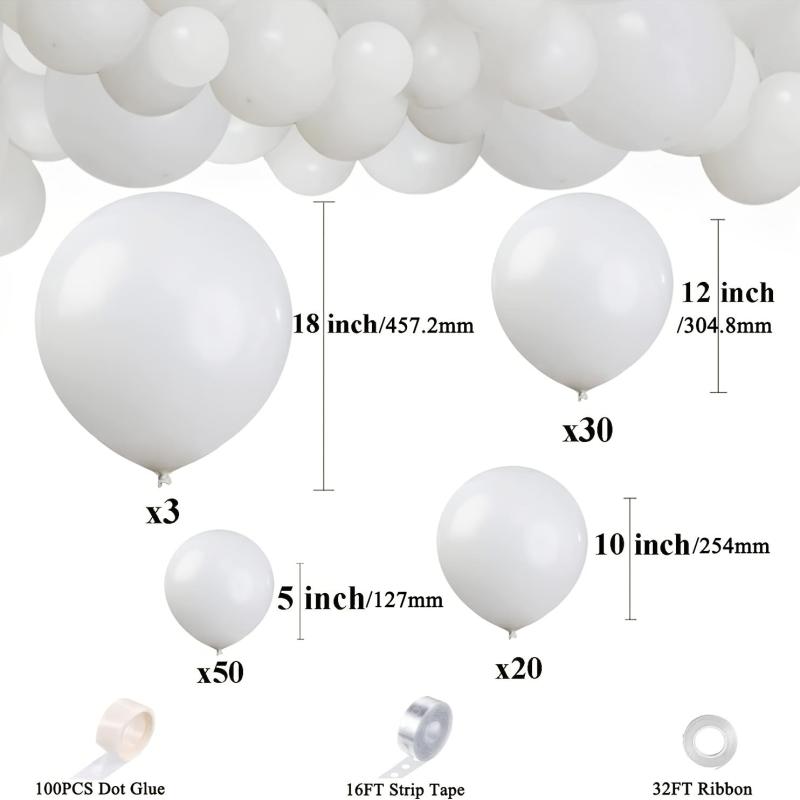 106pcs Balloon Garland Arch Kit Matte Latex Balloons Set For Wedding Birthday