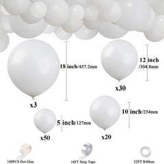 106pcs Balloon Garland Arch Kit Matte Latex Balloons Set For Wedding Birthday