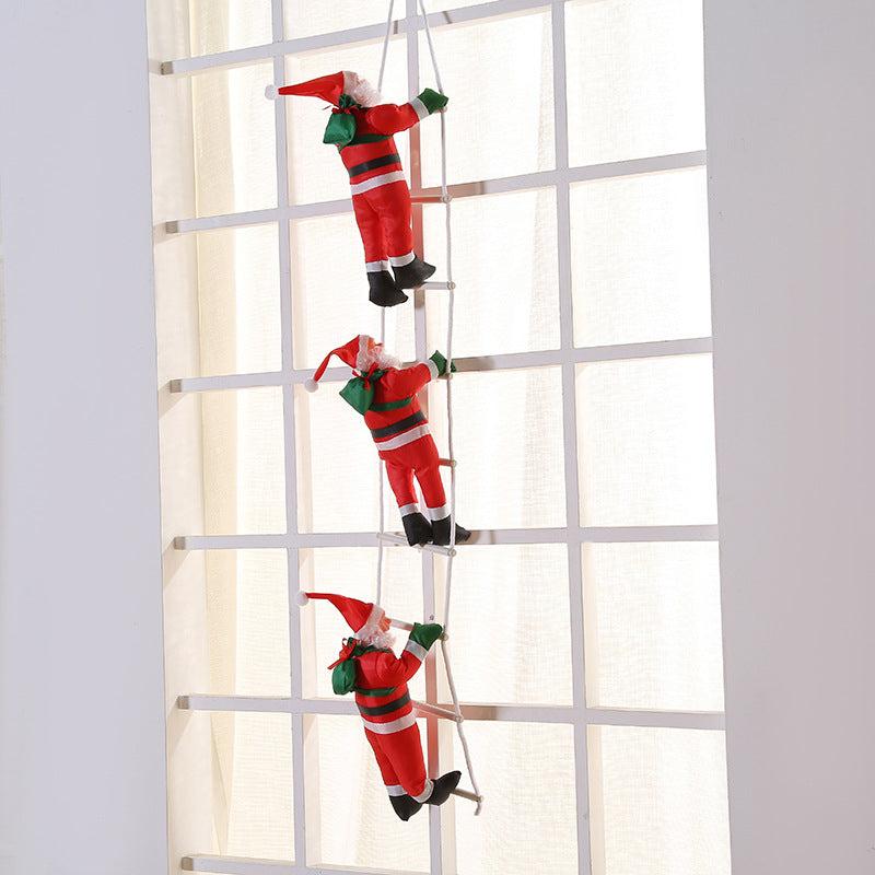 Santa Claus Window Climbing Ladder Christmas Pendant