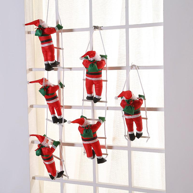 Santa Claus Window Climbing Ladder Christmas Pendant