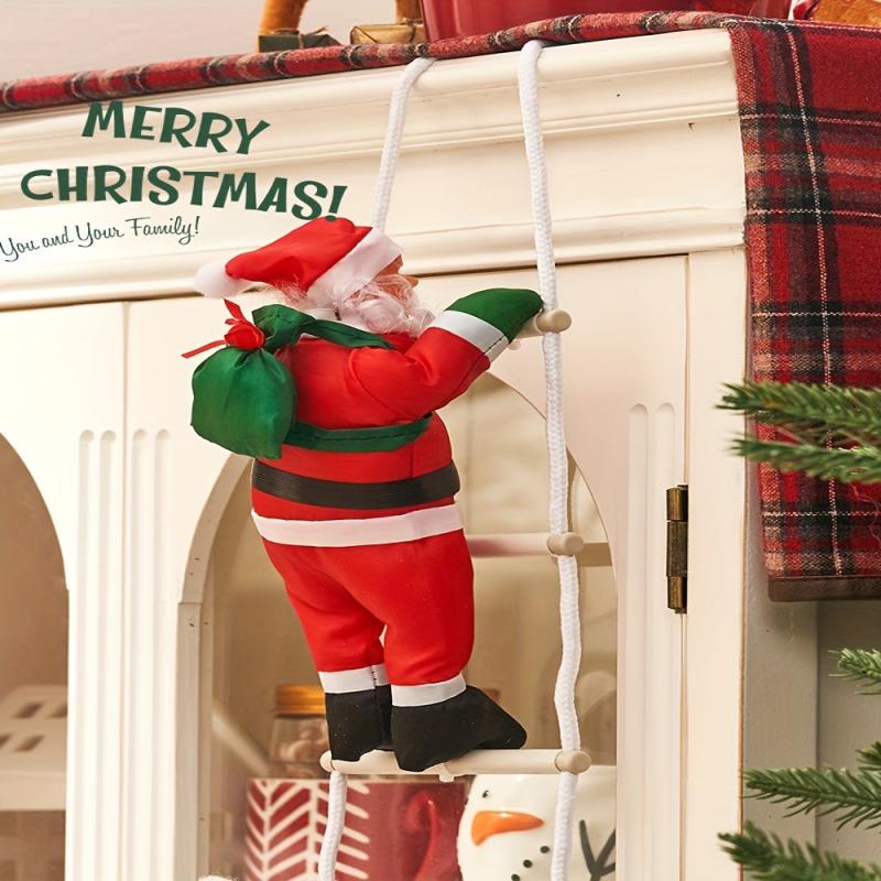 Santa Claus Window Climbing Ladder Christmas Pendant