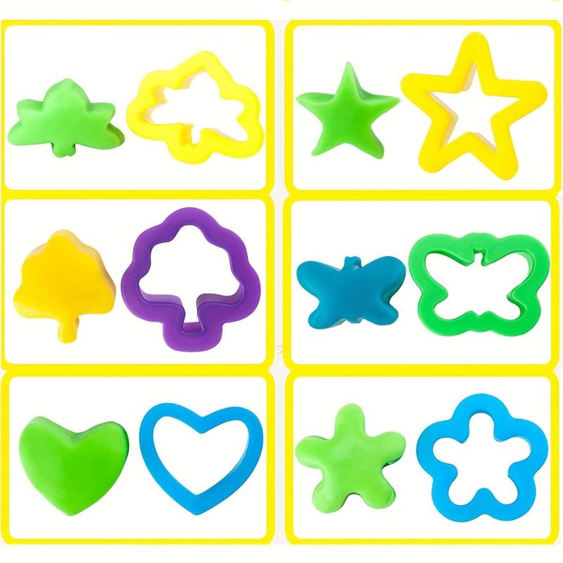 20pcs Play Dough Tools Kids Clay Tool Set Various Shapes Of Playdough Cutters