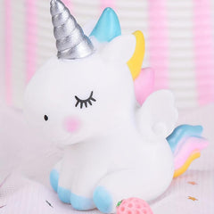 Rainbow Enamel Unicorn Cake Decoration Birthday Table Insert