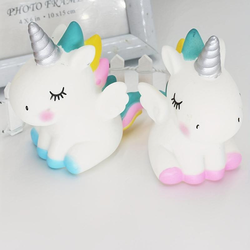 Rainbow Enamel Unicorn Cake Decoration Birthday Table Insert