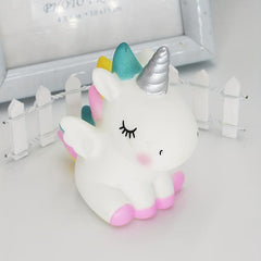 Rainbow Enamel Unicorn Cake Decoration Birthday Table Insert