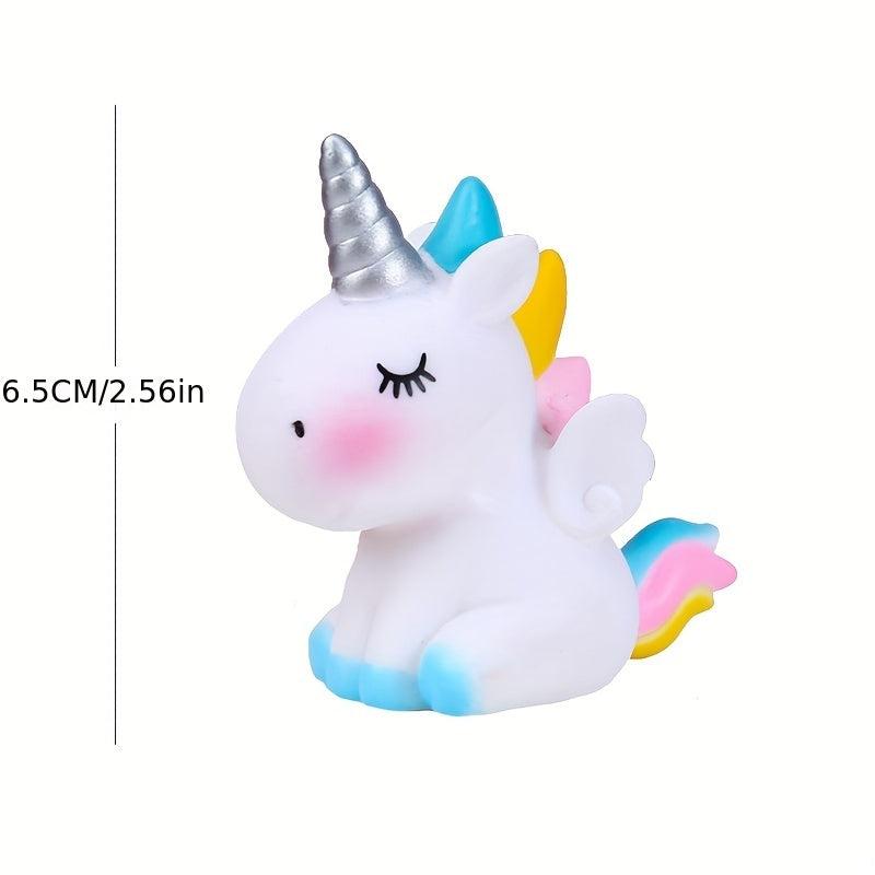 Rainbow Enamel Unicorn Cake Decoration Birthday Table Insert