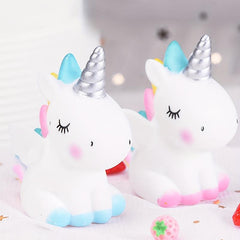 Rainbow Enamel Unicorn Cake Decoration Birthday Table Insert