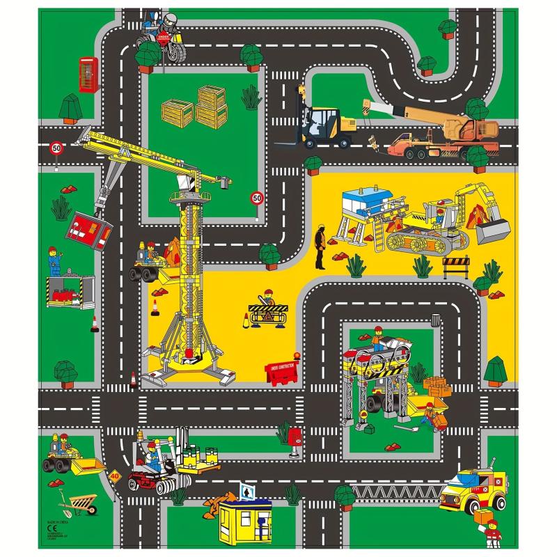 Game Mat And Traffic Sign Parking With Car Model City Construction Toys