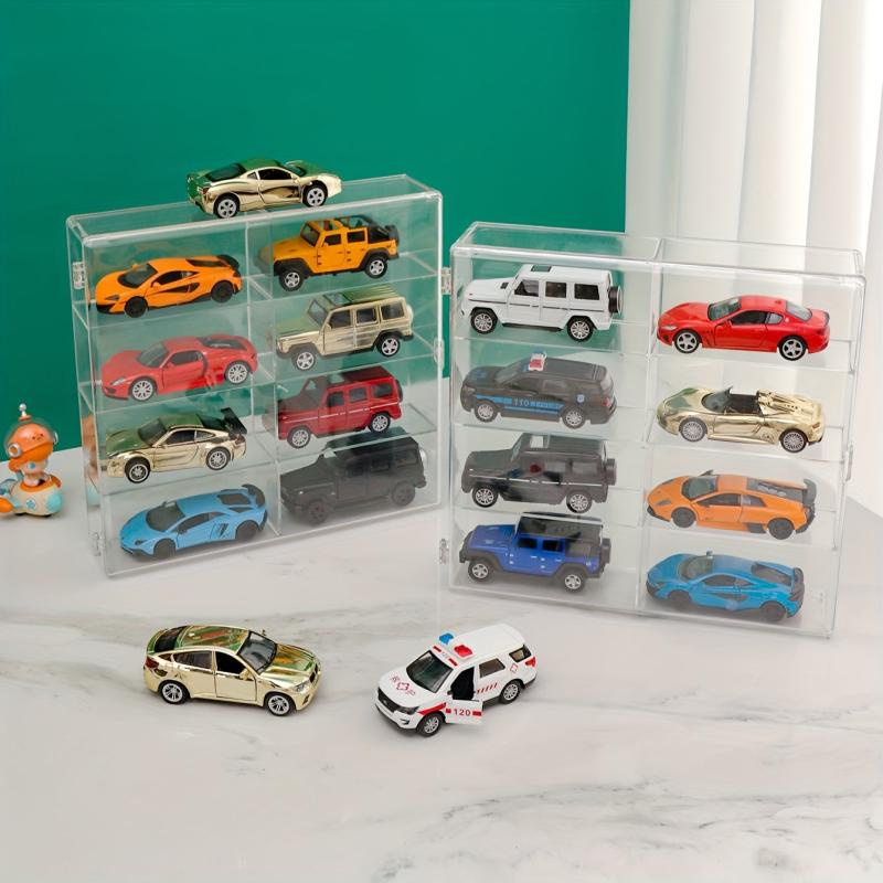 1pc Toy Car Model Display Stand Transparent Storage Box