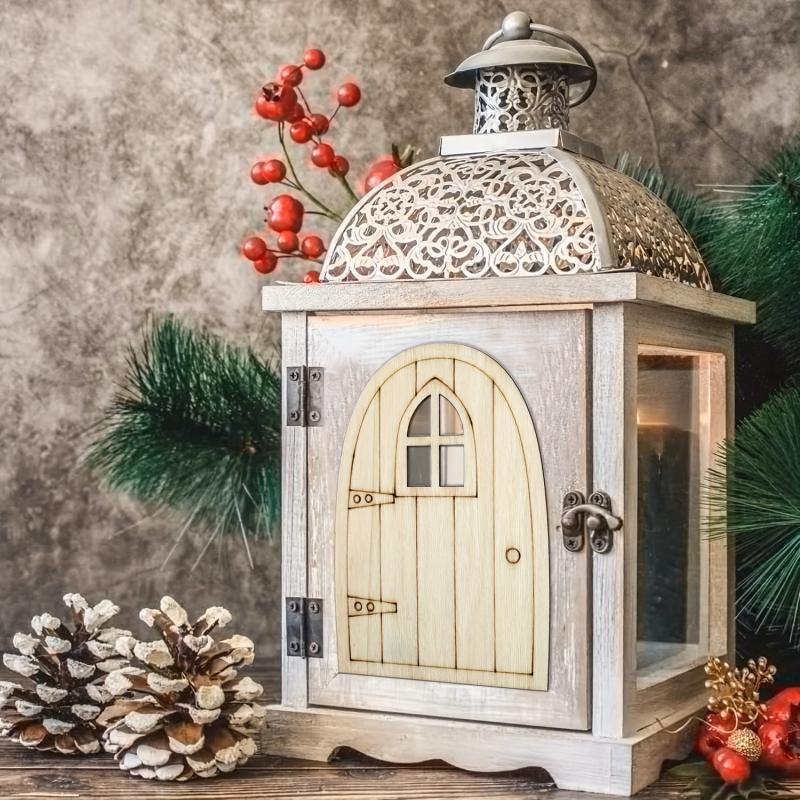 6pcs Mini Wooden Fairy Doors Unpainted for DIY Craft