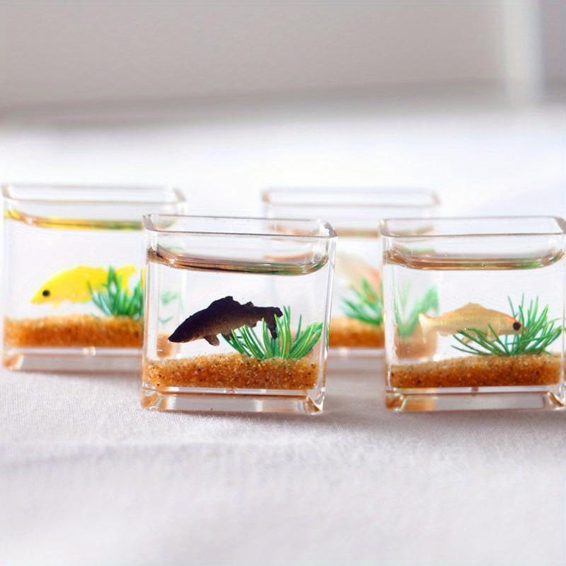 Dollhouse Glass Fish Tank Bowl Aquarium Decor Toy Doll House Accessories