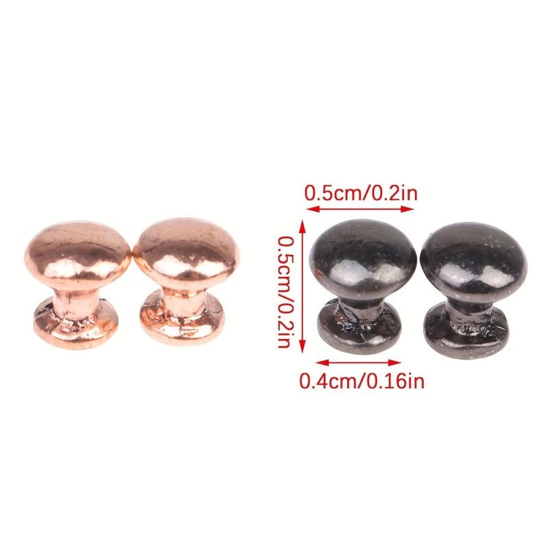 8pcs 1/12 Dollhouse Door Drawer Round Handle Furniture Model Decor