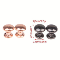 8pcs 1/12 Dollhouse Door Drawer Round Handle Furniture Model Decor
