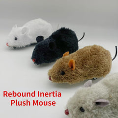 Rebound Inertia Plush Mouse Jump Shake Tail Pet Toy