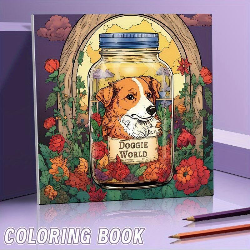 22pcs Dog World Coloring Book Halloween Thanksgiving Christmas Party