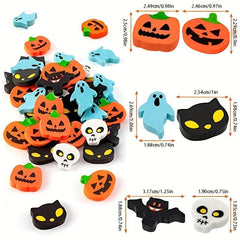 20pcs Halloween Erasers For Kids Bulk 6 Styles Mini Erasers Assortment