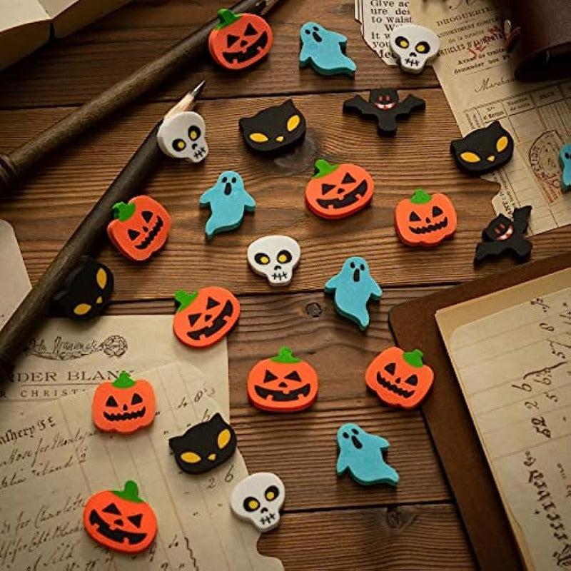 20pcs Halloween Erasers For Kids Bulk 6 Styles Mini Erasers Assortment
