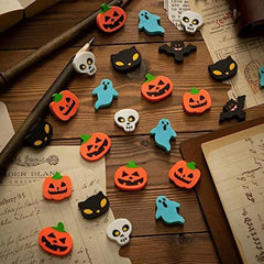 20pcs Halloween Erasers For Kids Bulk 6 Styles Mini Erasers Assortment