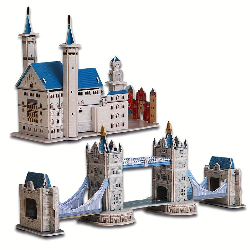3D Jigsaw Puzzle World Model Toy Boys And Girls Building Blocks Christmas Gift