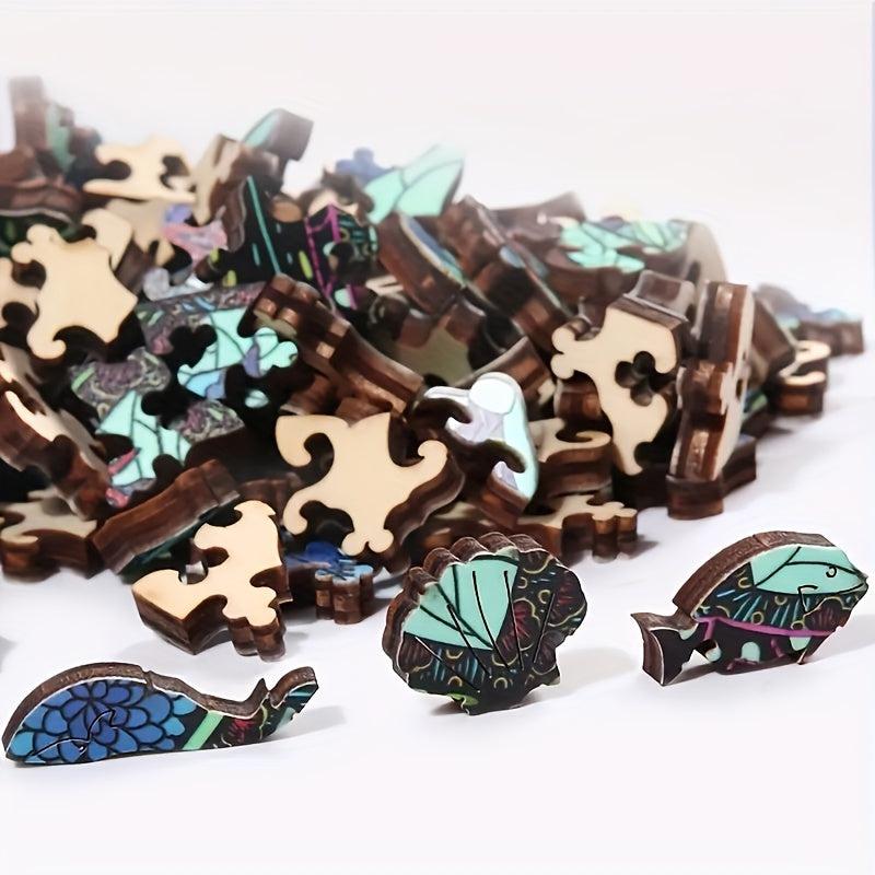 Cat Flowers Wooden Puzzle for Adults Birthday Party Game