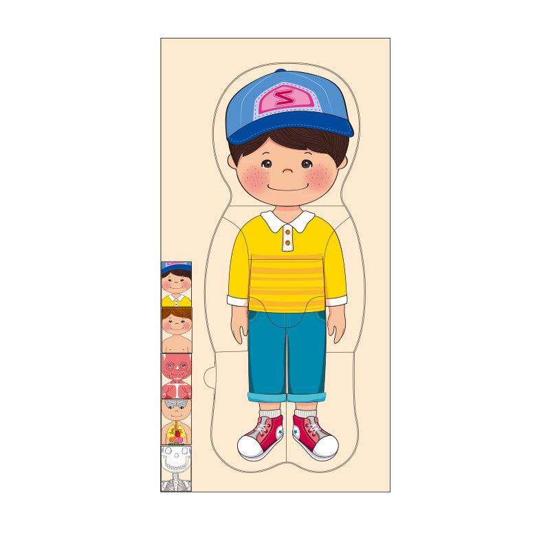 Wooden Human Body Puzzle Organs Educational Jigsaw Board Game