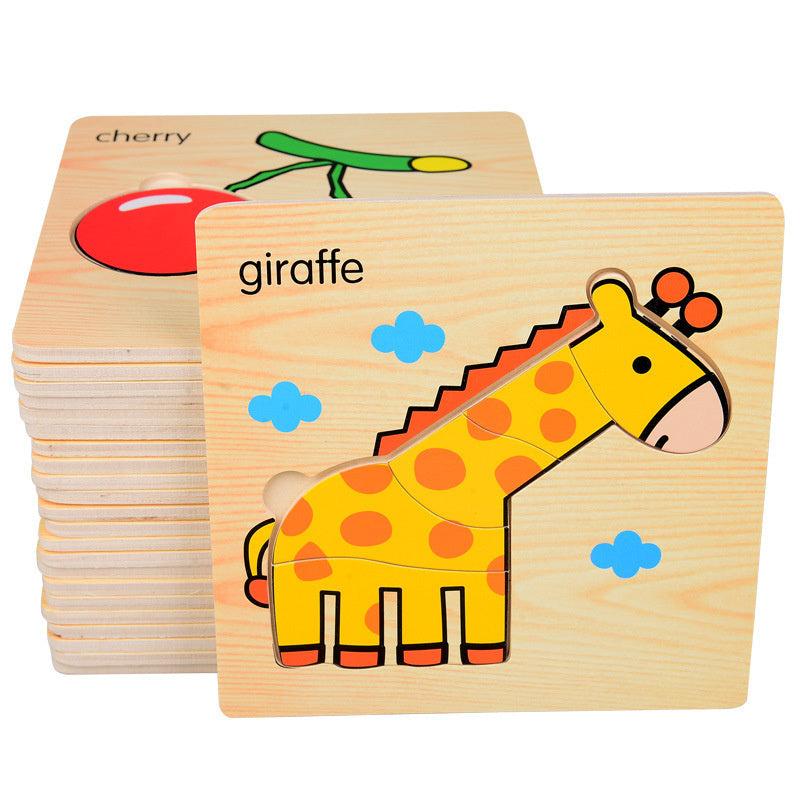 Montessori Wooden Puzzle Jigsaw Game for Kids - Educational Toy