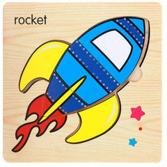 Montessori Wooden Puzzle Jigsaw Game for Kids - Educational Toy