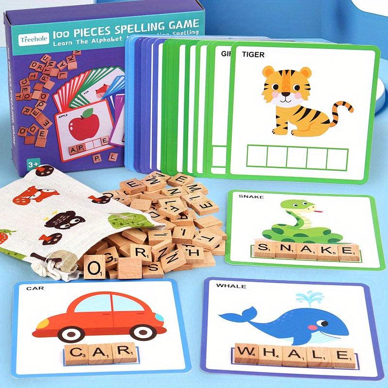 Wooden Puzzle Children's Alphabet Spelling Game Educational Toy