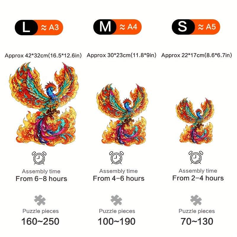 Colorful Phoenix Wooden Puzzle High Difficulty Magic Puzzle Toy