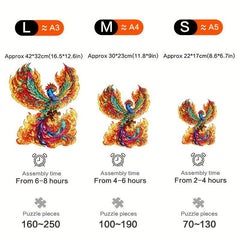 Colorful Phoenix Wooden Puzzle High Difficulty Magic Puzzle Toy