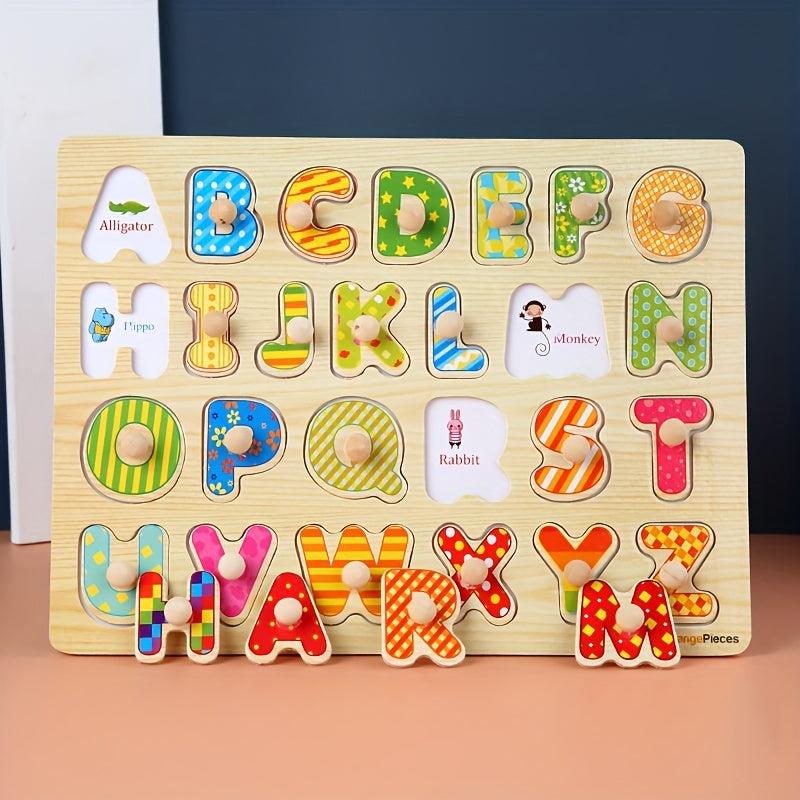 Montessori Wooden Peg Puzzles for Kids - Educational Activity Toys