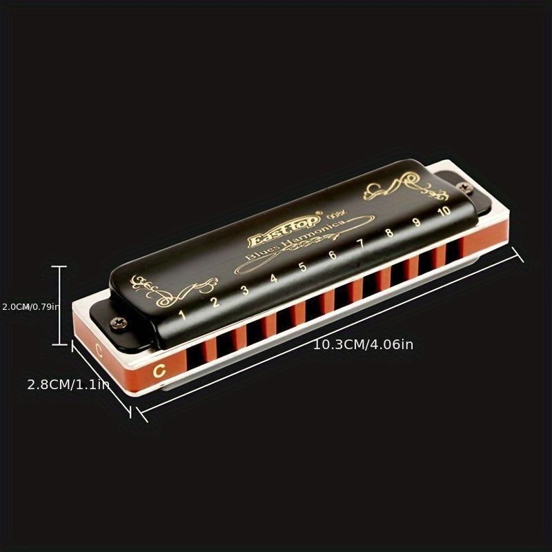10 Hole Harmonica Key of C for Professionals & Beginners