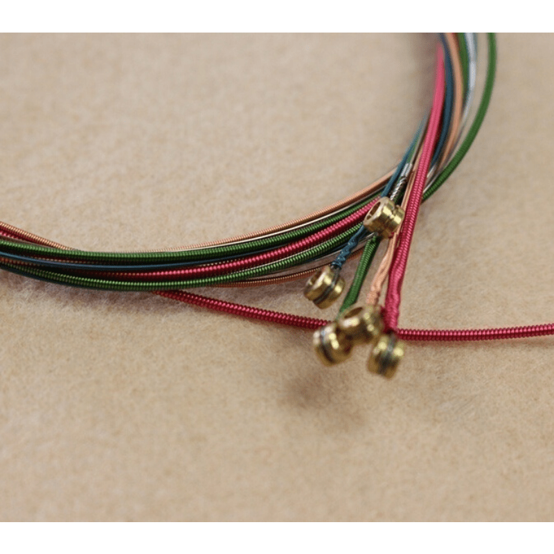 Rainbow Colorful Acoustic Guitar String Set 6 Pcs