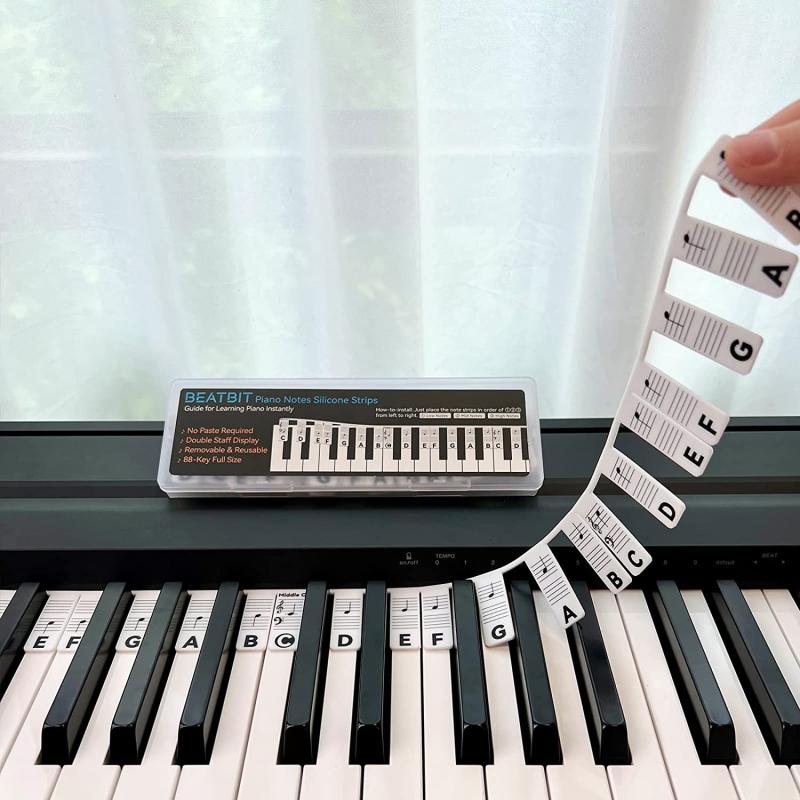 Removable Piano Keyboard Note Labels 88 Key Full Size