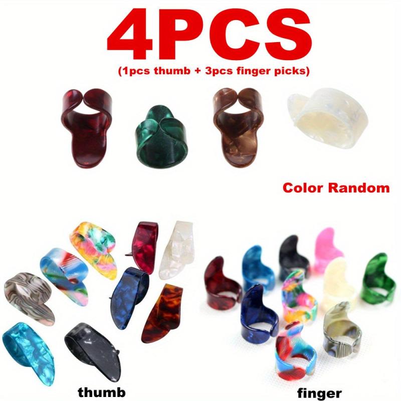 8pcs Guitar Finger Picks Bass Thumb Plectrums Plectrum