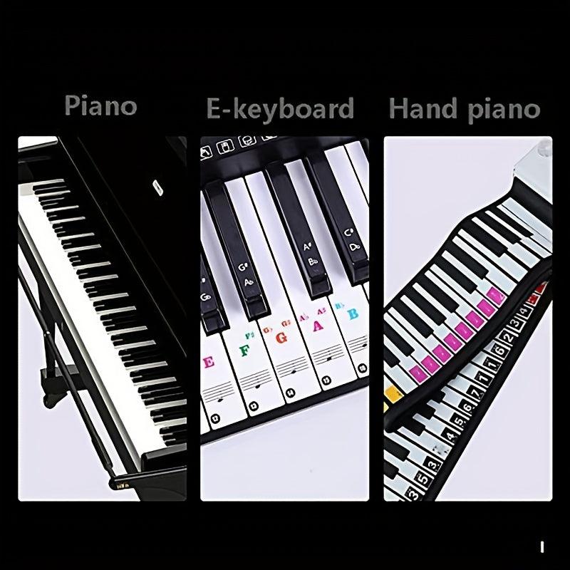 Transparent Piano Keyboard Stickers for 88 76 61 54 49 37 32 Keys