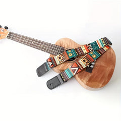 Rainbow Ukulele Strap Diagonal Small Guitar Braided Ethnic Style Strap