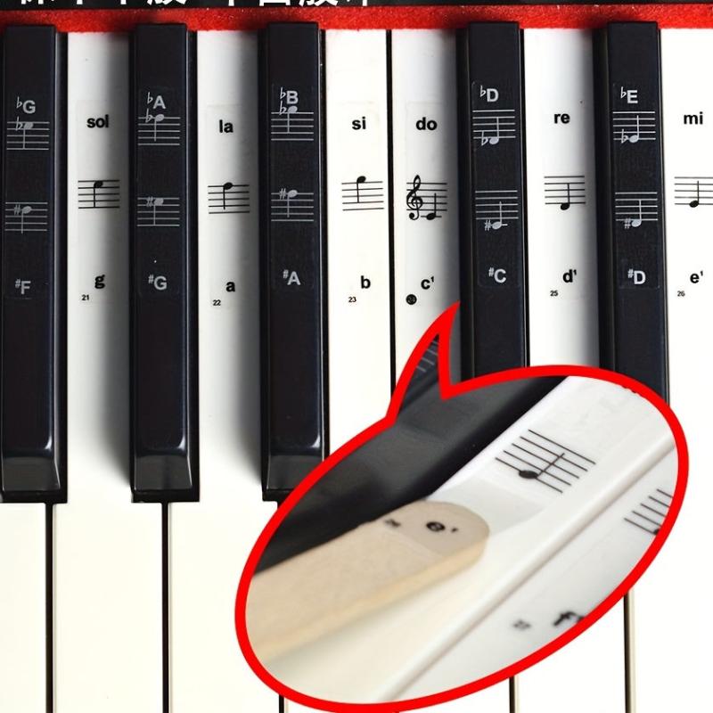 Piano Keyboard Sticker Set for 32-88 Keyboards Enhances Learning and Playing