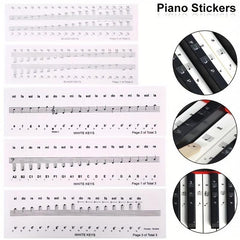 Piano Keyboard Sticker Set for 32-88 Keyboards Enhances Learning and Playing