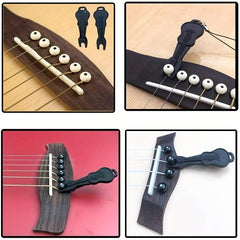 50pcs Guitar String Nail Set Iron Box Fixed String Cone Set Nail Remover