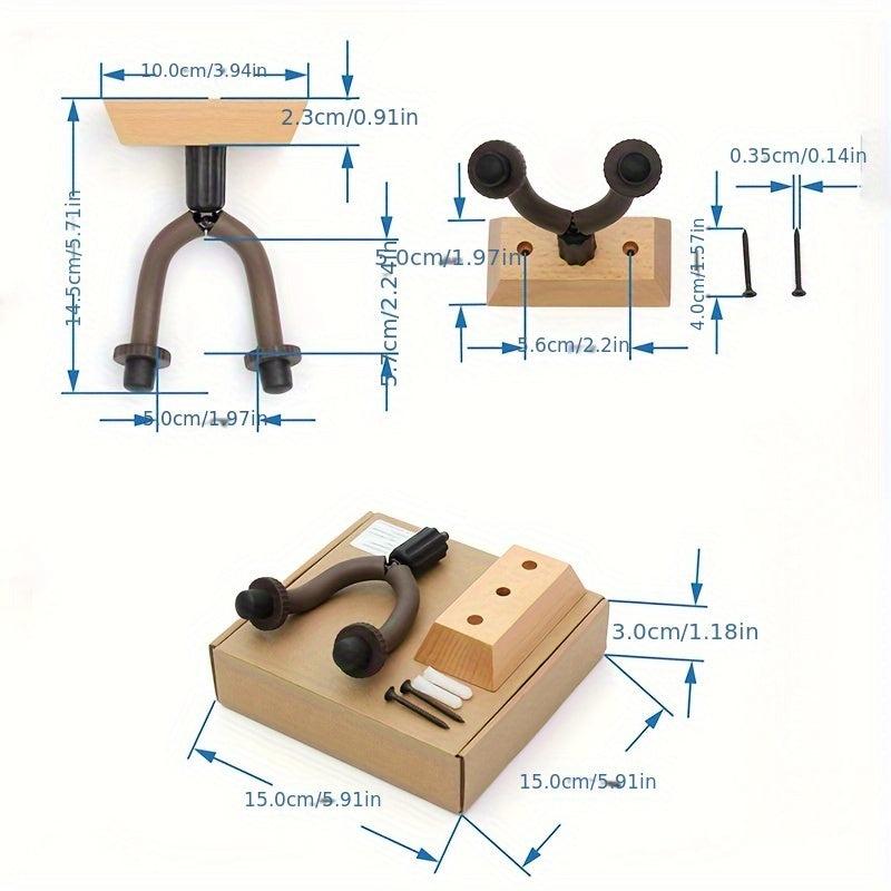 Wooden Base Guitar Wall Hook Musical Instrument Hanging Rack