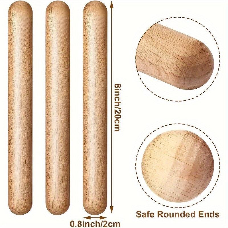 Educational Wooden Drumsticks - Perfect Percussion for Boys and Girls