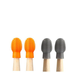 4pcs Drum Mute Silicone Drumstick Tips Quiet Practice Accessories Orange & Grey
