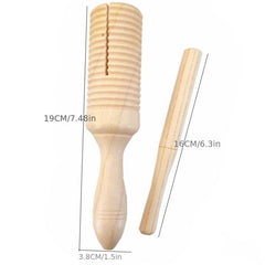 Wooden Sound Tube Single Ring Percussion Cylinder