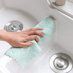 3pcs Absorbent Kitchen Towels and Dishcloths Set - Pack of 6 Random Colors