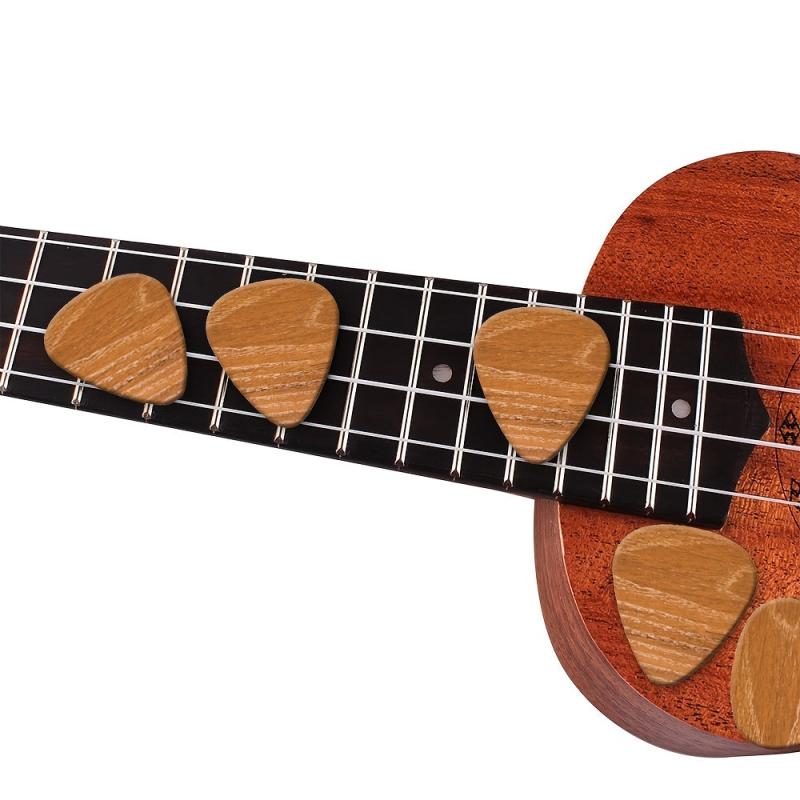 5pcs Durable Paddle Grain Style PVC Guitar Picks for Enhanced Performance