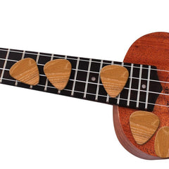 5pcs Durable Paddle Grain Style PVC Guitar Picks for Enhanced Performance