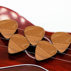 5pcs Durable Paddle Grain Style PVC Guitar Picks for Enhanced Performance